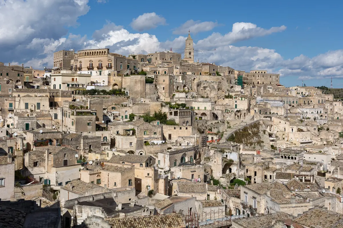 Matera seen from Piazzetta Pascoli